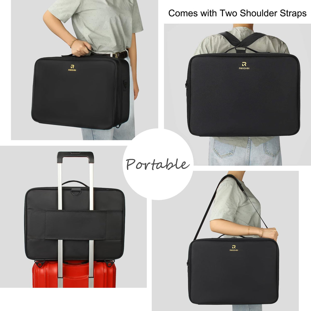 Relavel makeup organizer with multiple storage compartments