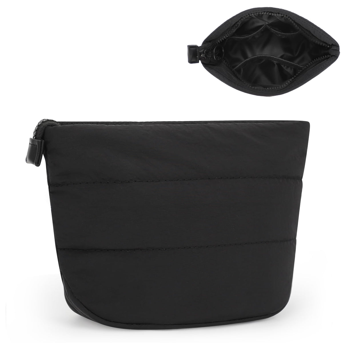 Relavel Mini Makeup Bag front view in black
