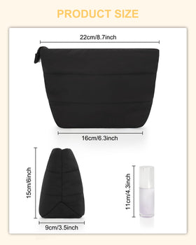 Relavel Mini Makeup Bag side view with compartments