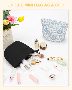 Relavel Mini Makeup Bag with cosmetics inside