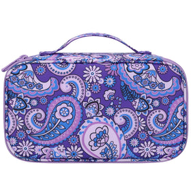 Relavel Small Floral Cosmetic Bag with mesh pockets visible