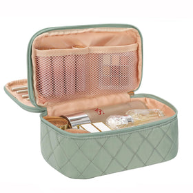 Relavel Small Makeup Bag front view in green