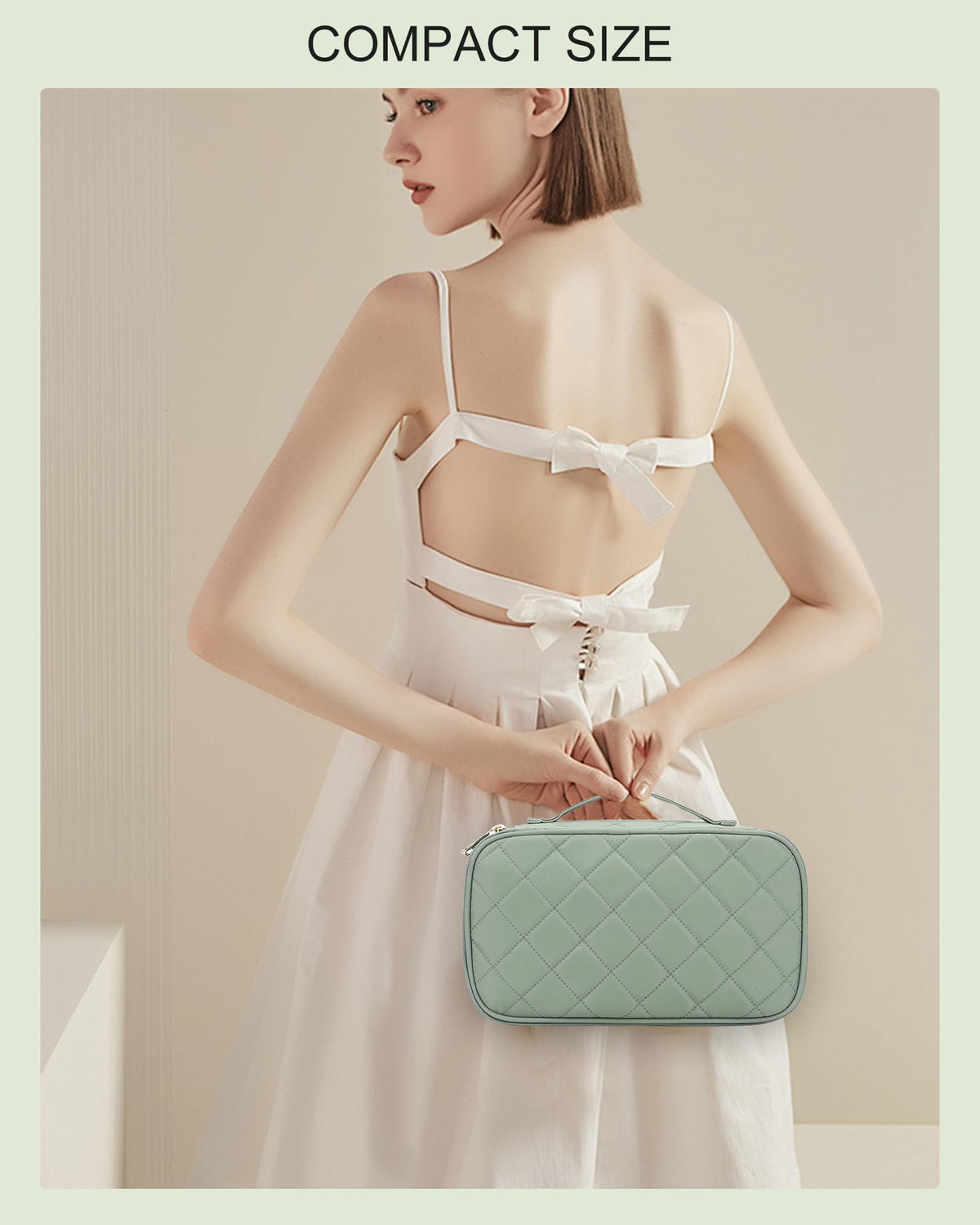 Relavel Small Makeup Bag in travel setting