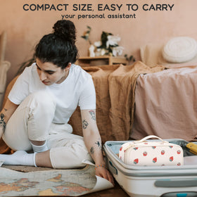 Relavel Small Makeup Bag with mesh pockets visible