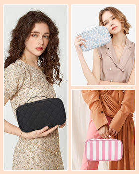 Relavel Small Travel Makeup Bag in use during travel