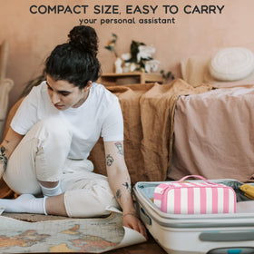 Relavel Travel Makeup Bag compact size comparison