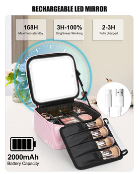 Relavel Travel Makeup Bag in a travel setting