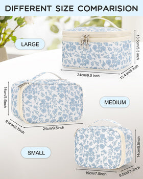 Relavel Travel Makeup Bag lifestyle scene on a vanity
