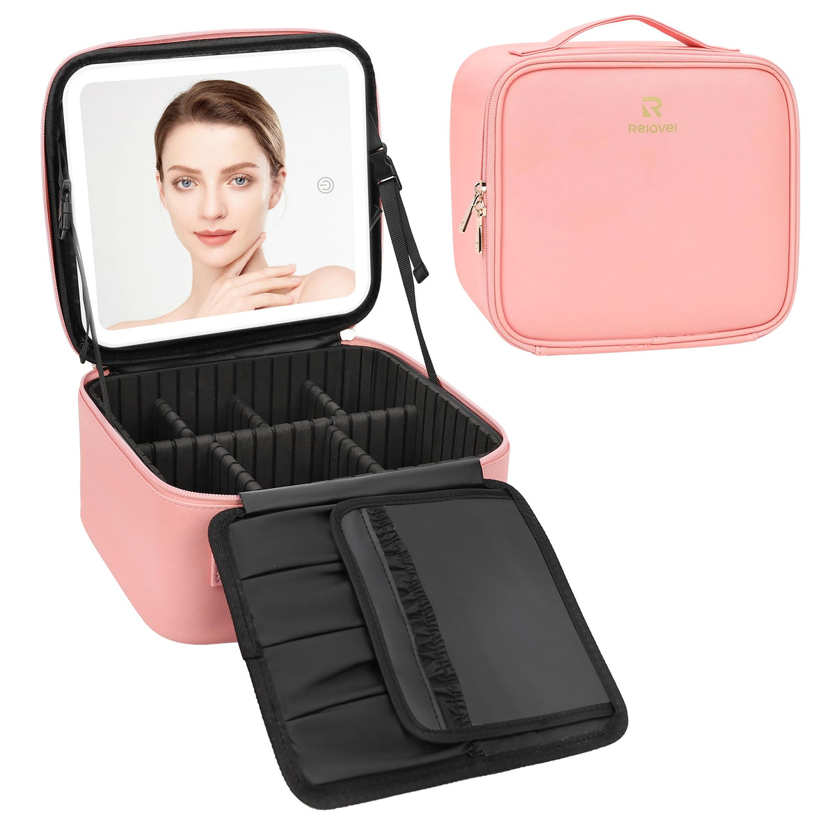 Relavel Travel Makeup Bag pink packaging