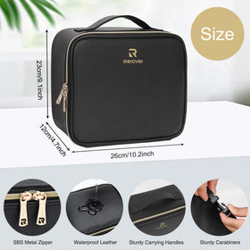 Relavel Travel Makeup Bag showcasing adjustable dividers