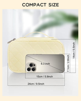 Relavel Travel Makeup Bag side view showing storage