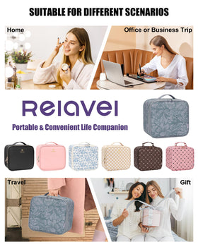 Relavel Travel Makeup Bag with all accessories included