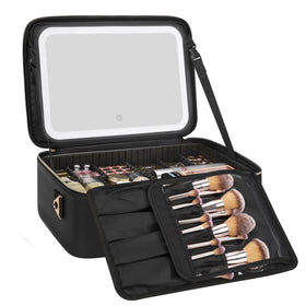 Relavel Travel Makeup Bag with LED mirror front view