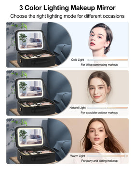 Relavel Travel Makeup Bag with shoulder strap