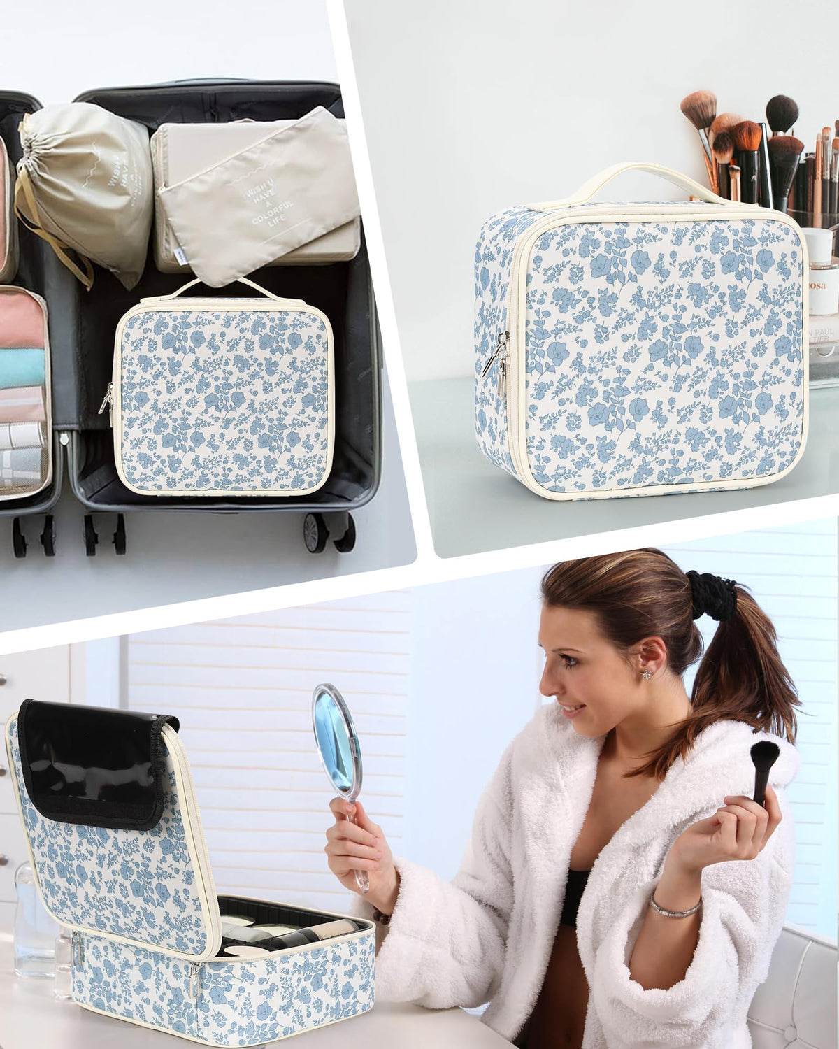 Relavel Travel Makeup Case dimensions and packaging