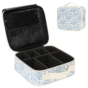 Relavel Travel Makeup Case floral print front view