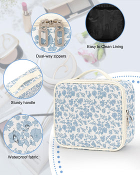 Relavel Travel Makeup Case side view with handle