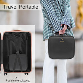 Relavel Travel Makeup Train Case back view