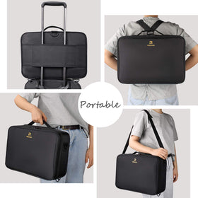 Relavel Travel Makeup Train Case waterproof interior demonstration