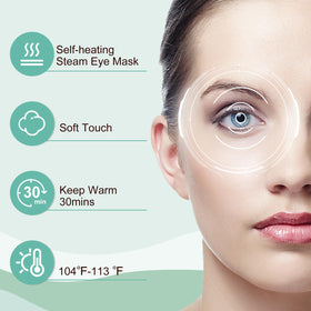 Relaxed individual wearing XPCARE steam eye mask