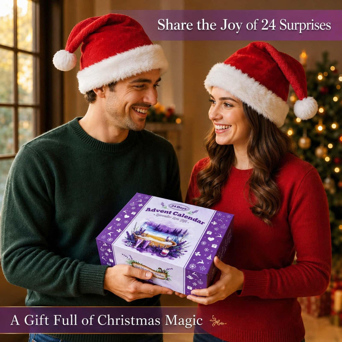 Relaxing bath salts included in the advent calendar