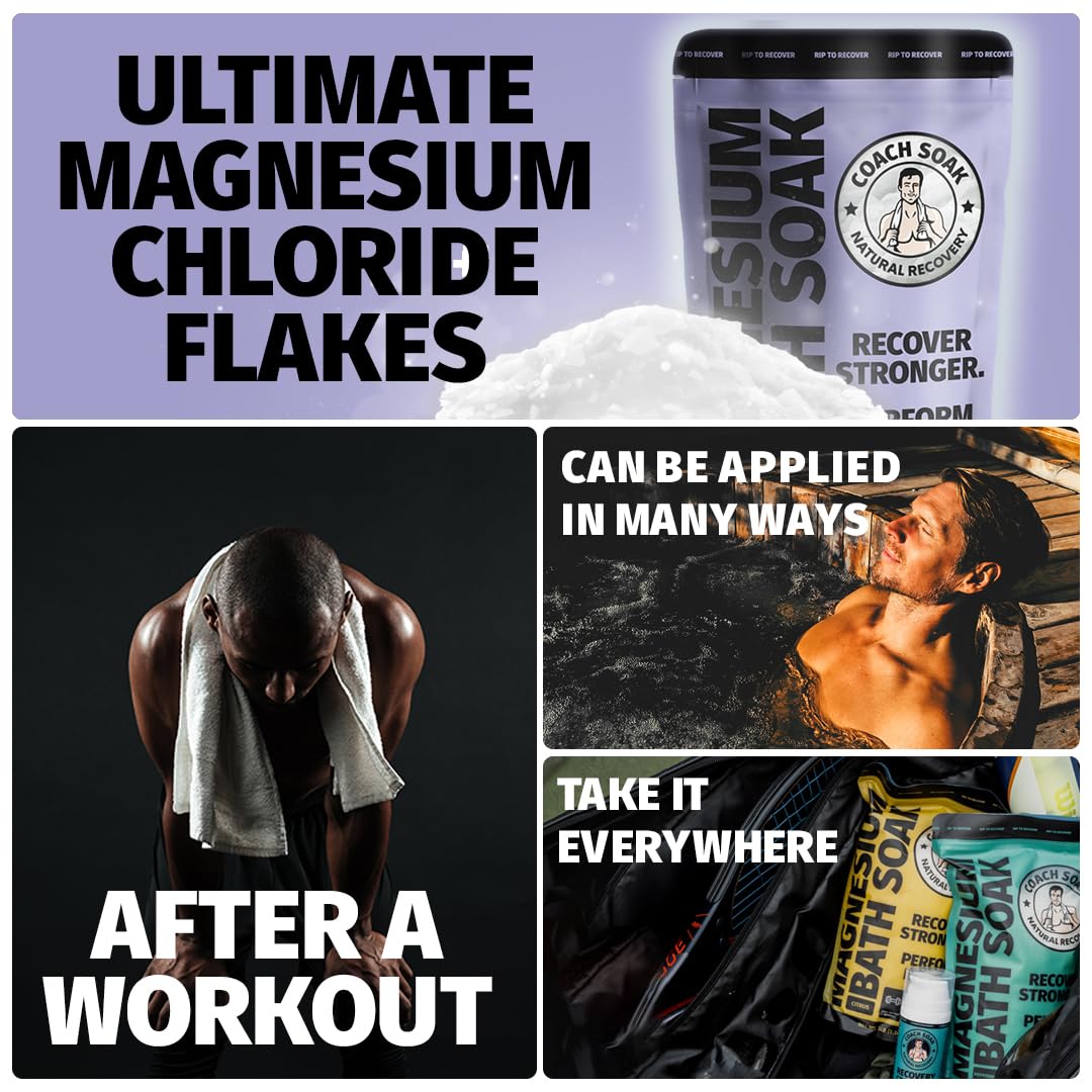 Relaxing bath scene with Coach Soak Magnesium Bath Soak