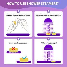 Relaxing shower scene with JoJowell Lavender Shower Steamer