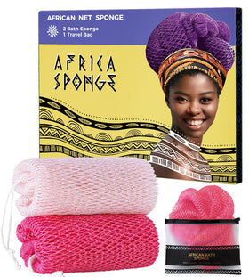 RelaxScene African Net Sponge baby pink front view