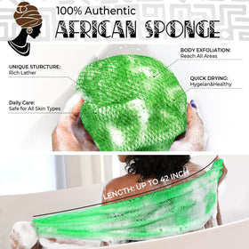 RelaxScene African Net Sponge back view showing texture