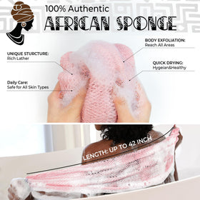 RelaxScene African Net Sponge pink side view