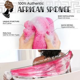 RelaxScene African Net Sponge showing fine knit texture
