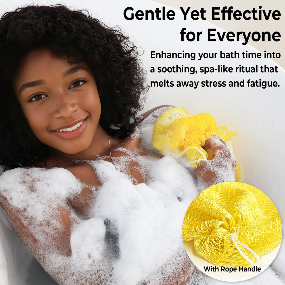 RelaxScene African Net Sponge with ropes for easy handling