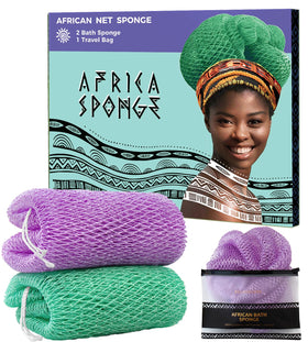 RelaxScene Authentic African Net Sponge front view in lilac