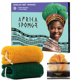 RelaxScene Authentic African Net Sponge in vibrant yellow colour