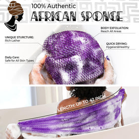 RelaxScene Authentic African Net Sponge purple close-up