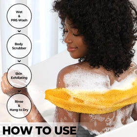 RelaxScene Authentic African Net Sponge with ropes for easy holding