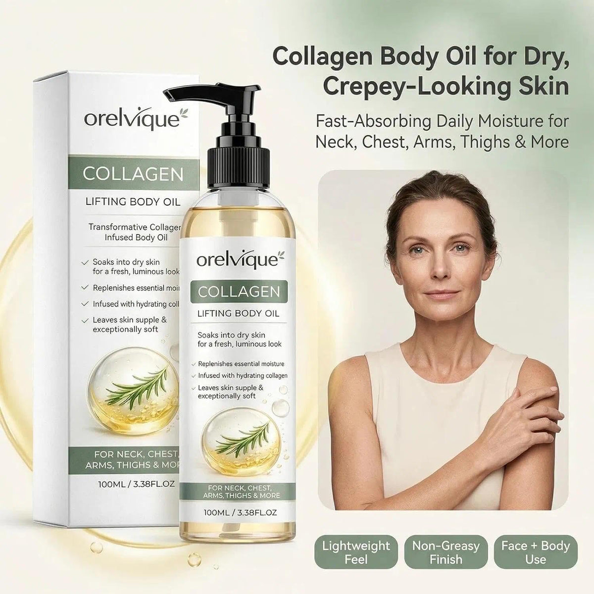 Relify Orelvique Collagen Oil bottle back view