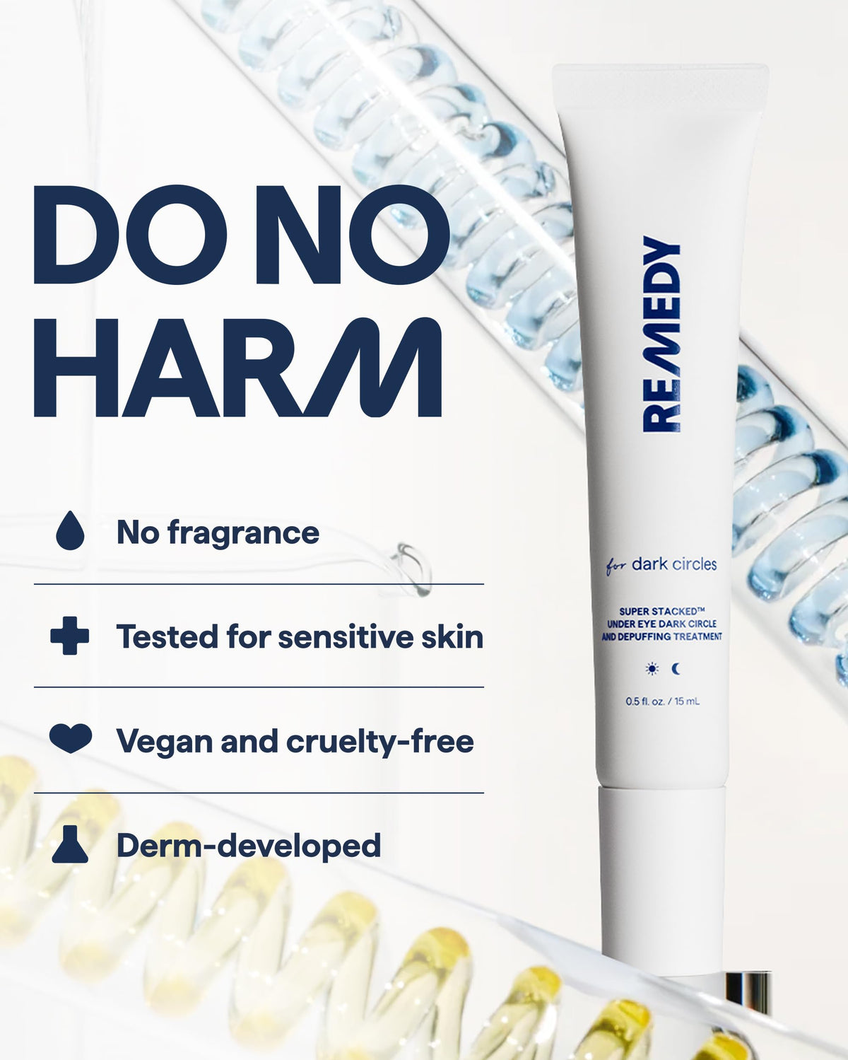 Remedy Science Dark Circles Eye Cream in hand