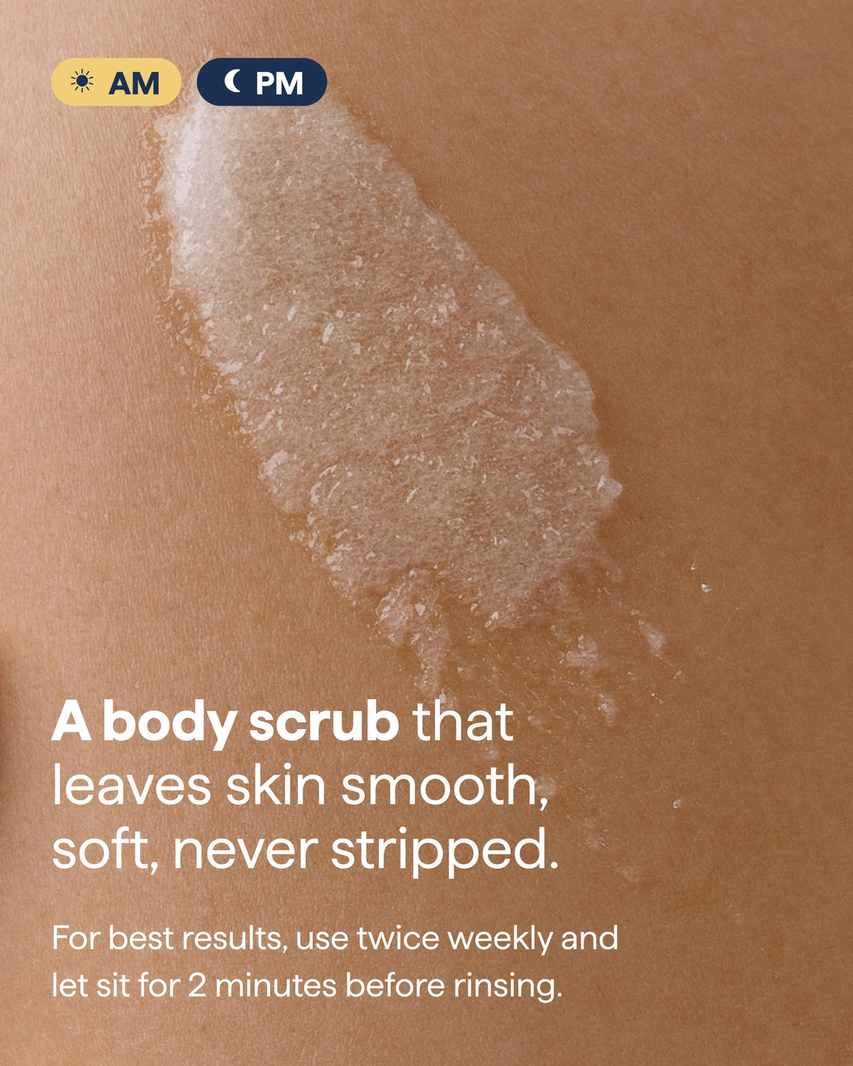 Remedy Science KP Exfoliating Body Scrub in shower setting
