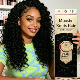 REMESSE Miracle Knots Crochet Hair 12-inch bundle front view