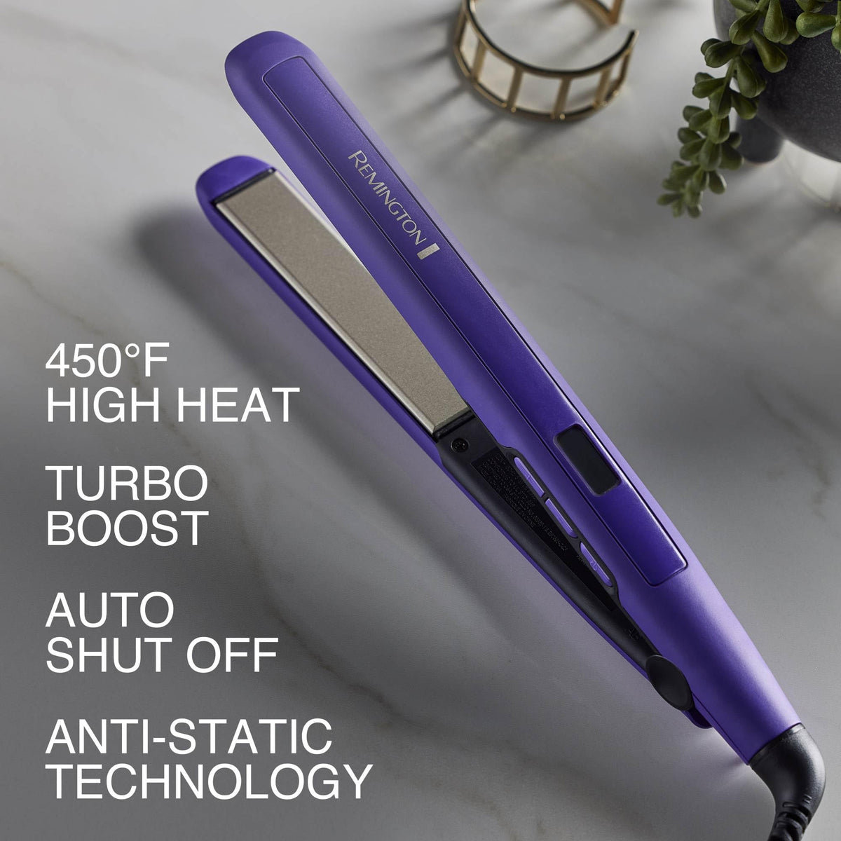 Remington 1" Flat Iron in packaging with user manual