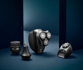 Remington Balder 3 Head Shaver close-up of rotary blades