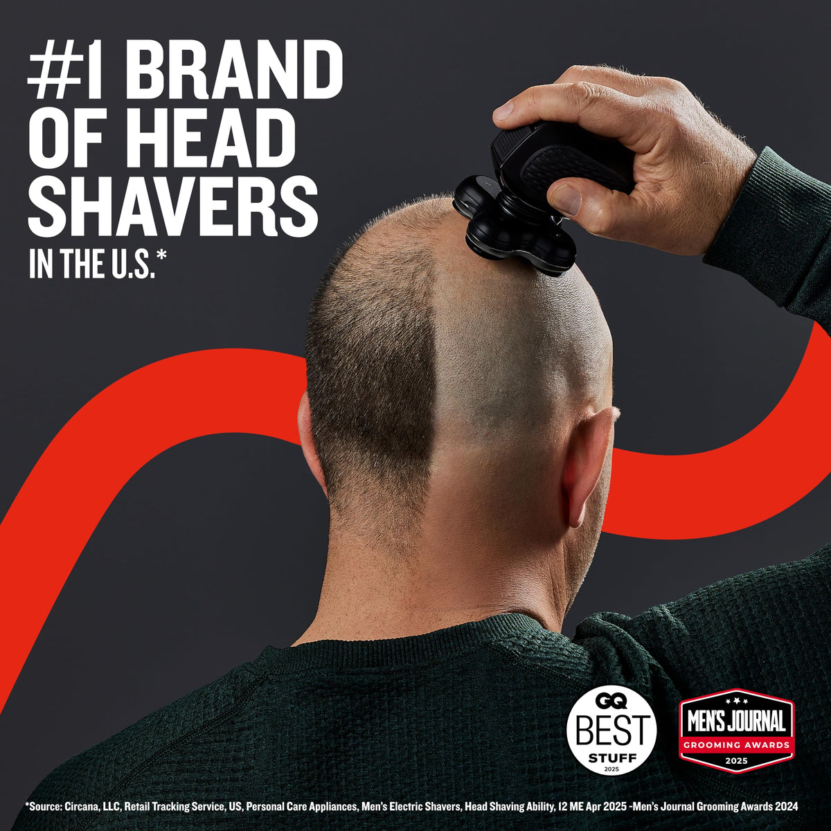 Remington Balder Pro XR7000 head shaver in a bathroom setting