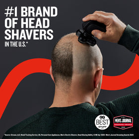 Remington Balder Pro XR7000 head shaver in a bathroom setting