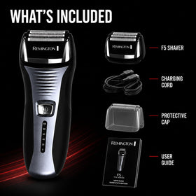 Remington F5 Foil Shaver in use on facial hair