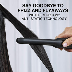 Remington Flat Iron 1/2 inch showing digital settings and power button