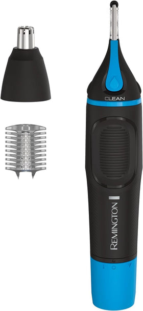 Remington Nose, Ear & Eyebrow Trimmer front view with dual-sided blades