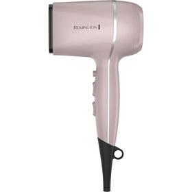 Remington Pro Wet2Style Hair Dryer on a vanity with hair products