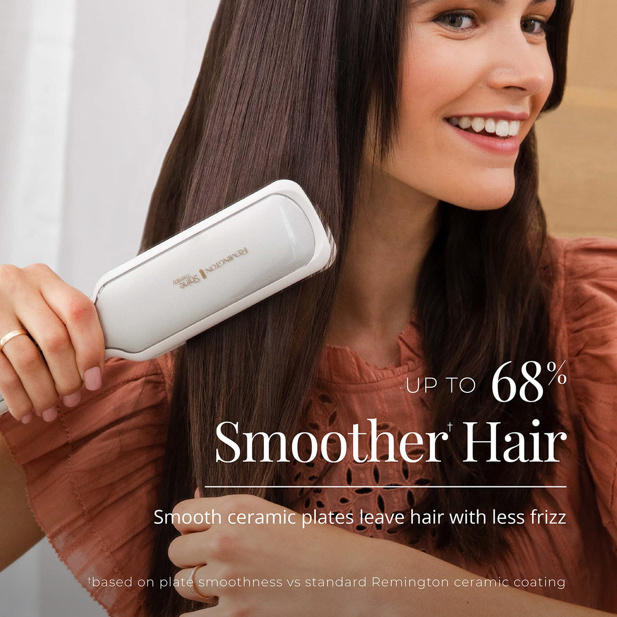 Remington Shine Therapy 2 Inch Hair Straightener in lifestyle setting