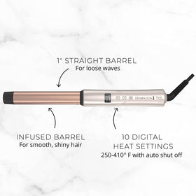 Remington Shine Therapy Curling Wand 1 Inch close-up of ceramic barrel